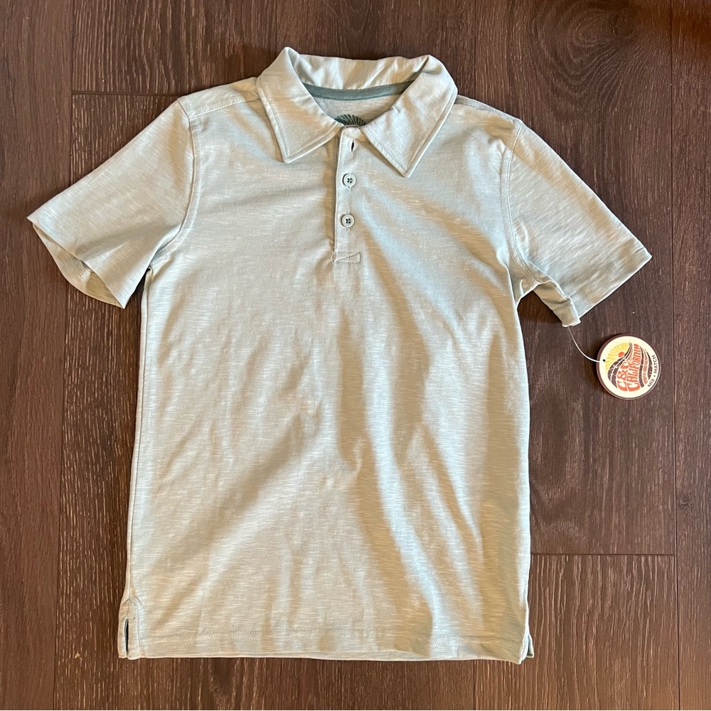 C&C California Seafoam Green Polo Shirt, Size Medium 7/8